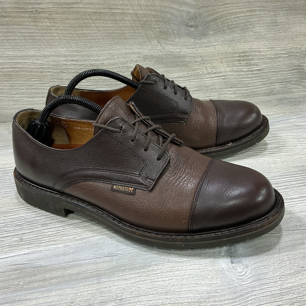 Mephisto Melchior Men's Size US 9.5 Goodyear Welt Brown Dress Shoes Lace Up